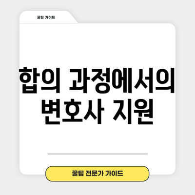 합의 과정에서의 변호사 지원
