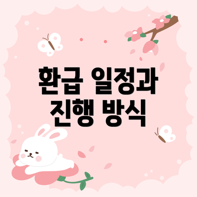 환급 일정과 진행 방식