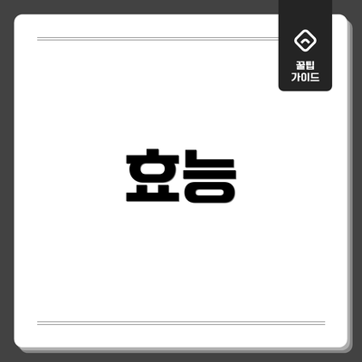 효능