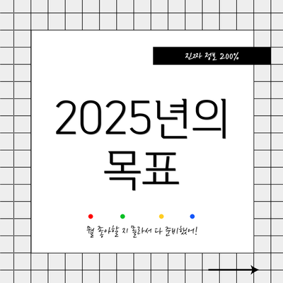 2025년의 목표