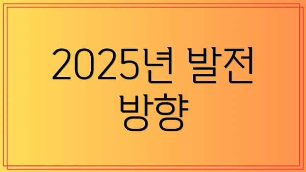 2025년 발전 방향