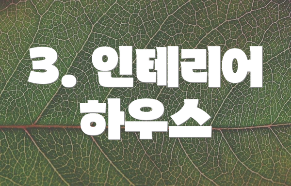 3. 인테리어 하우스