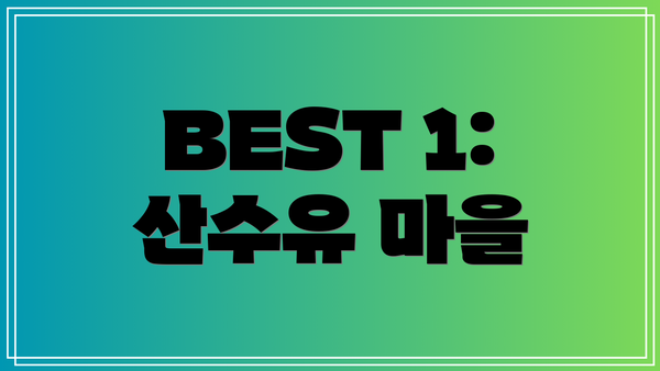 BEST 1: 산수유 마을