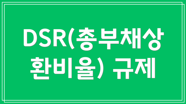 DSR(총부채상환비율) 규제