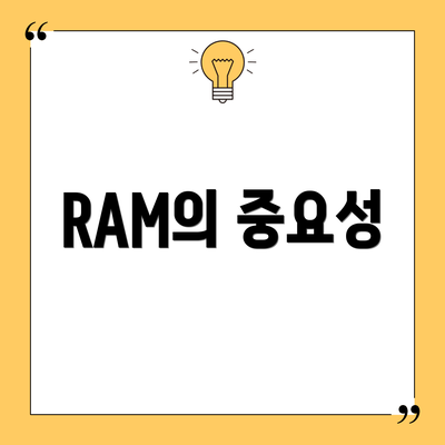 RAM의 중요성
