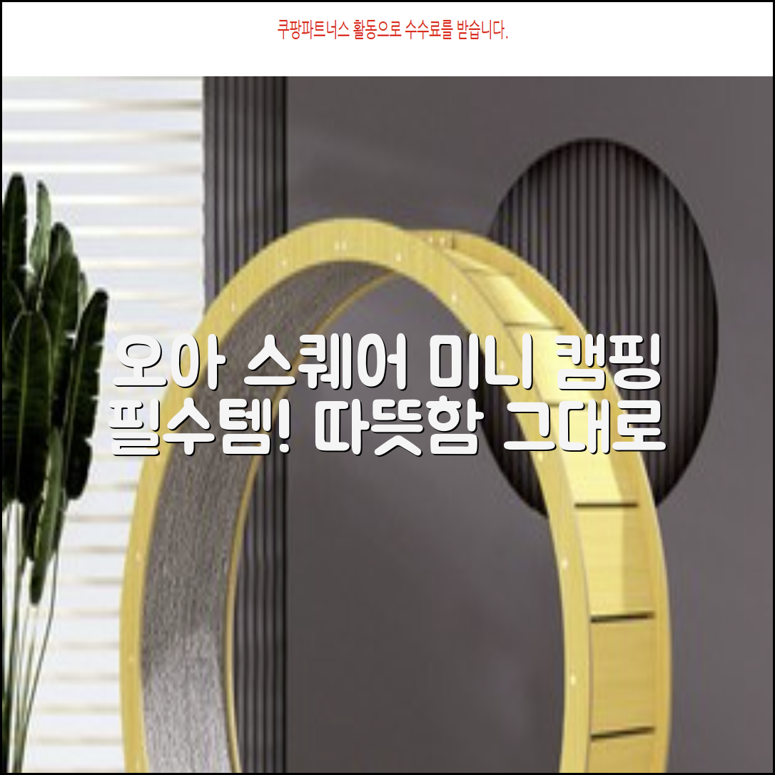 오아 스퀘어 미니 PTC 리모컨 온풍기 캠핑용 이동식 전기 히터 난방기, OHT-017WH, 화이트 추천 리뷰