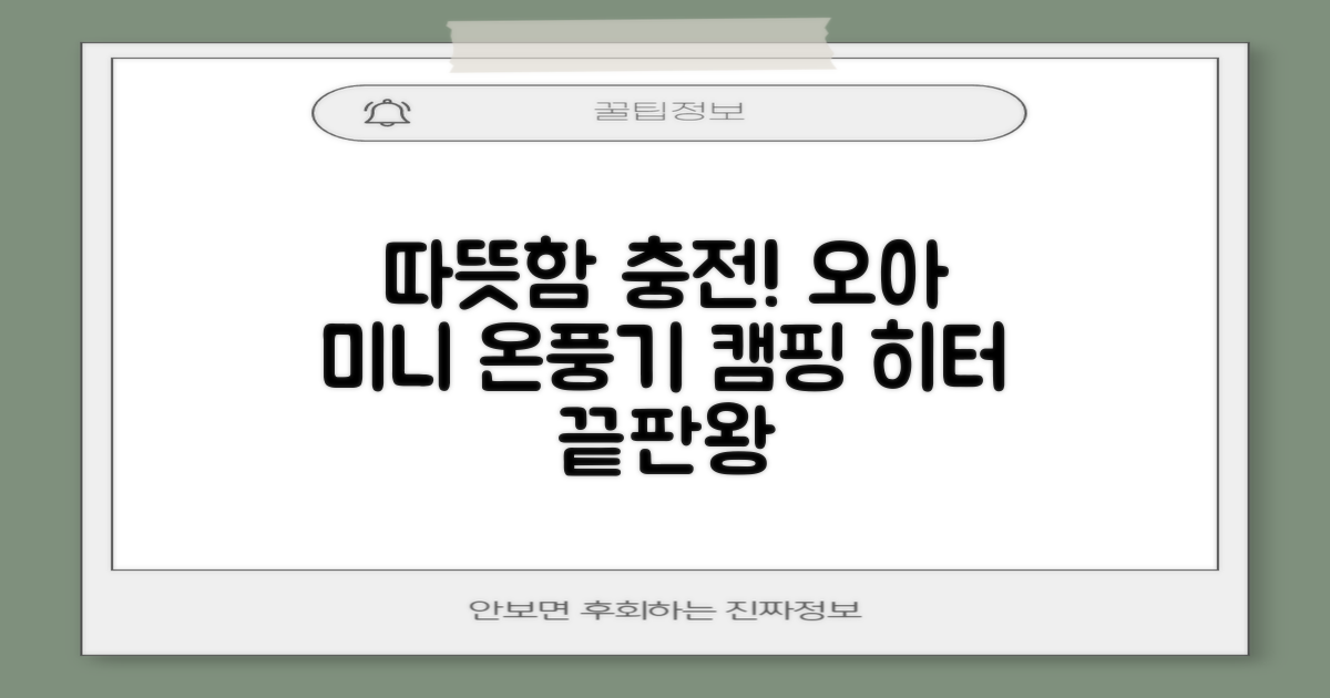 오아 스퀘어 미니 PTC 리모컨 온풍기 캠핑용 이동식 전기 히터 난방기, OHT-017WH, 화이트 추천 리뷰
