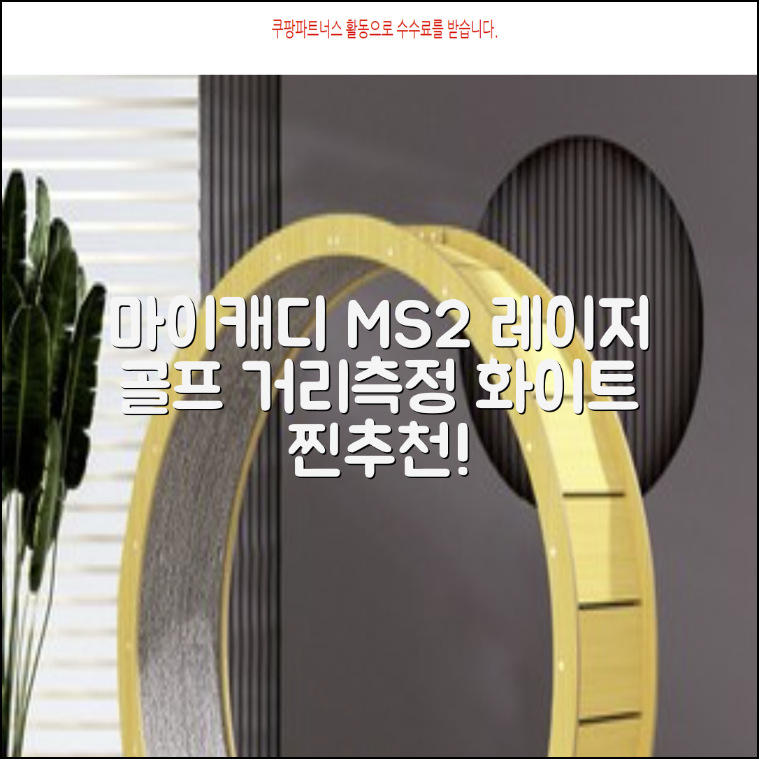 마이캐디 레이저형 골프거리측정기 스코프 MS2 화이트, 화이트MS2 추천 리뷰