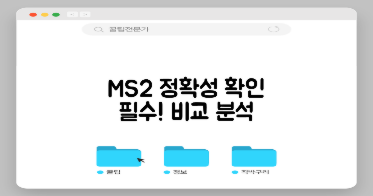 MS2의 정확성을 확인하세요
