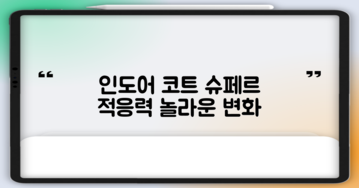 인도어 코트: 슈페르 적응력