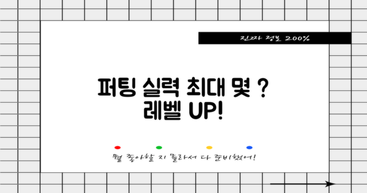 퍼팅 실력, 어디까지 늘릴까요?