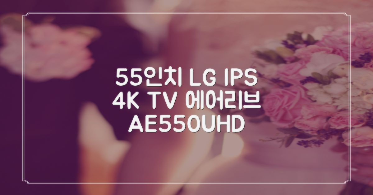 에어리브 LG IPS 정품패널 55인치 TV 4K LED UHD HDR10, AE550UHD, 고객직접설치, 스탠드형, 138cm(55인치) 추천 리뷰