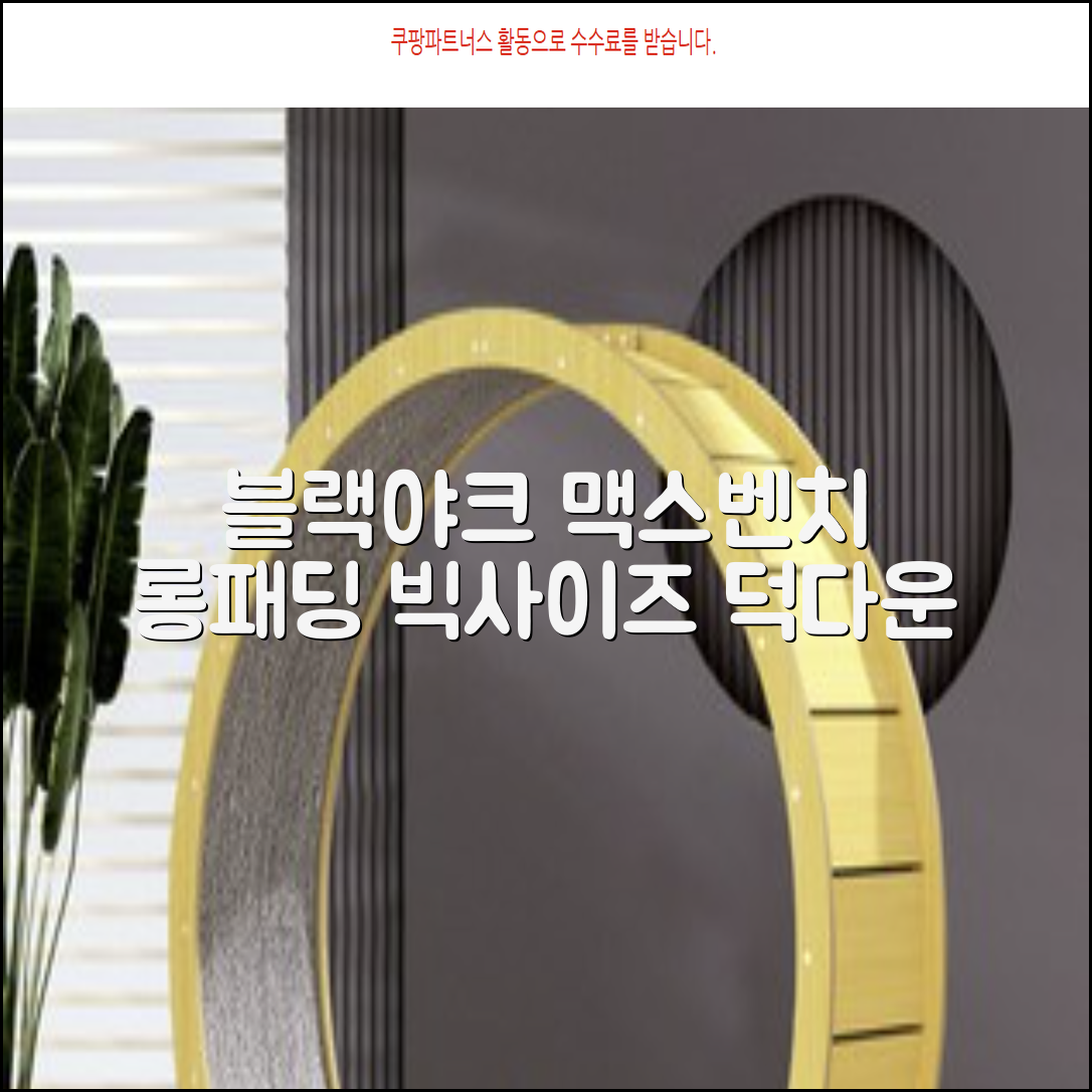 블랙야크 남녀공용 롱패딩 맥스벤치 다운자켓 빅사이즈 덕다운 1BYPAW4901 추천 리뷰