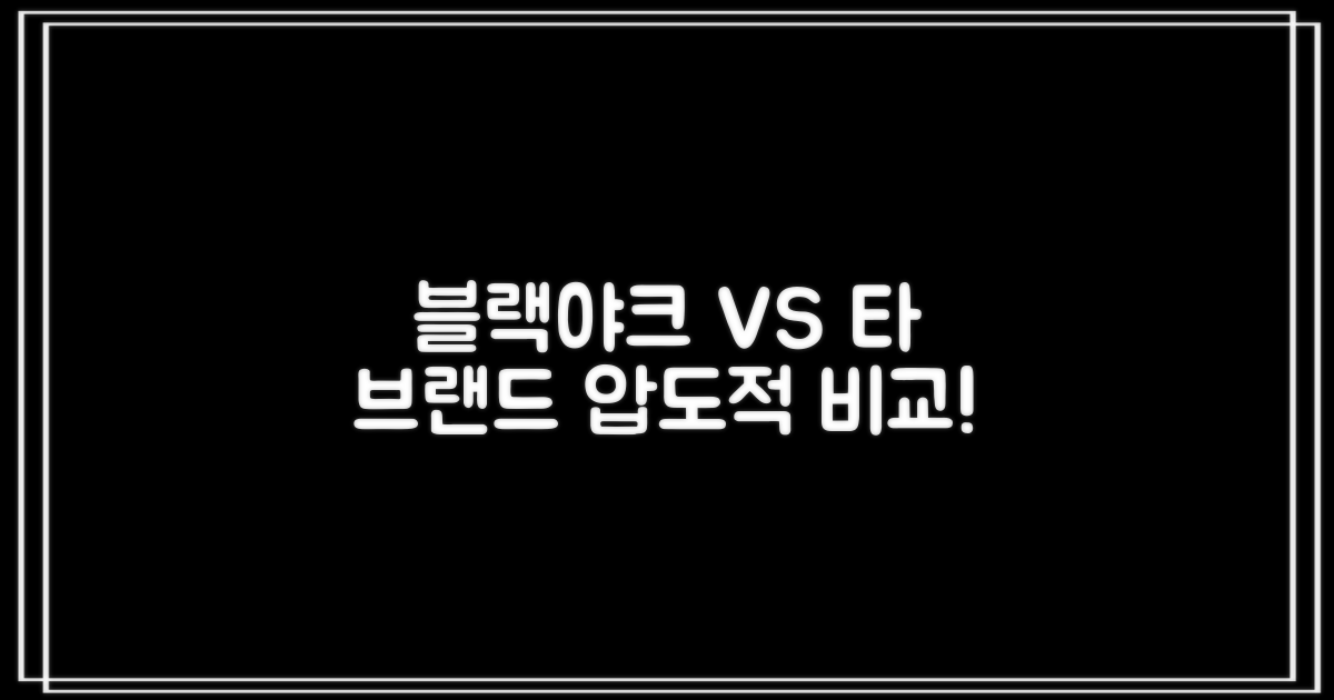 블랙야크 vs 타 브랜드: 비교 분석