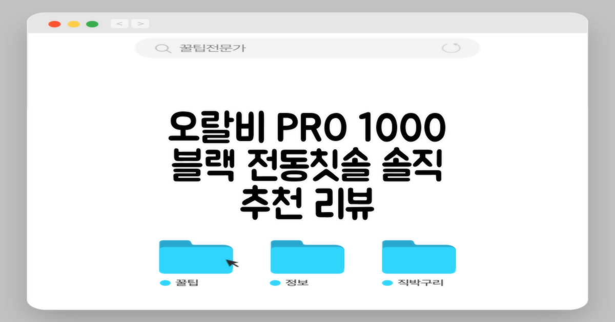 오랄비 전동칫솔, PRO 1000, 블랙, 1개 추천 리뷰